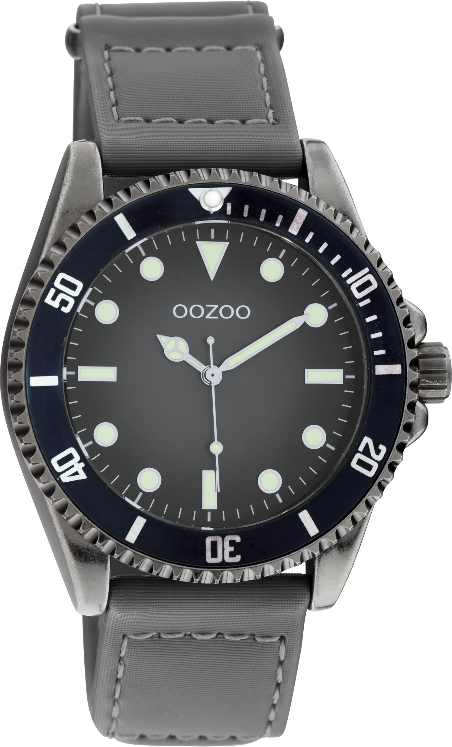 Oozoo Timepieces Grey Leather Strap C11011